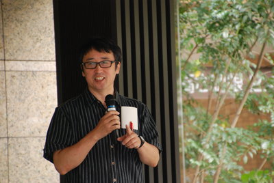 防火管理者より訓練の説明