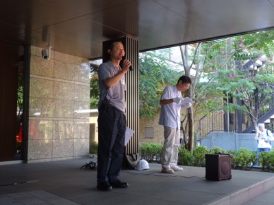 開会式　酒井防火管理者　挨拶